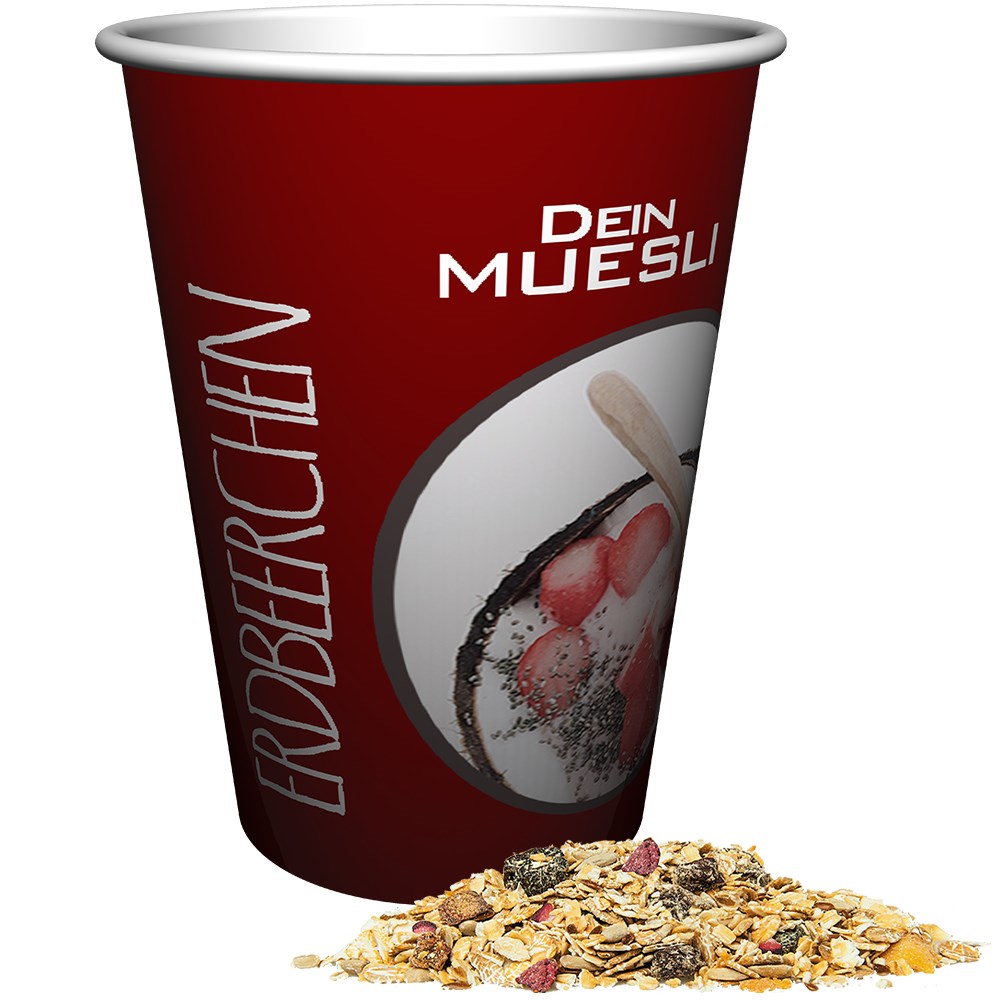 Müsli Erdbeerchen, ca. 50g, Snackbecher Maxi