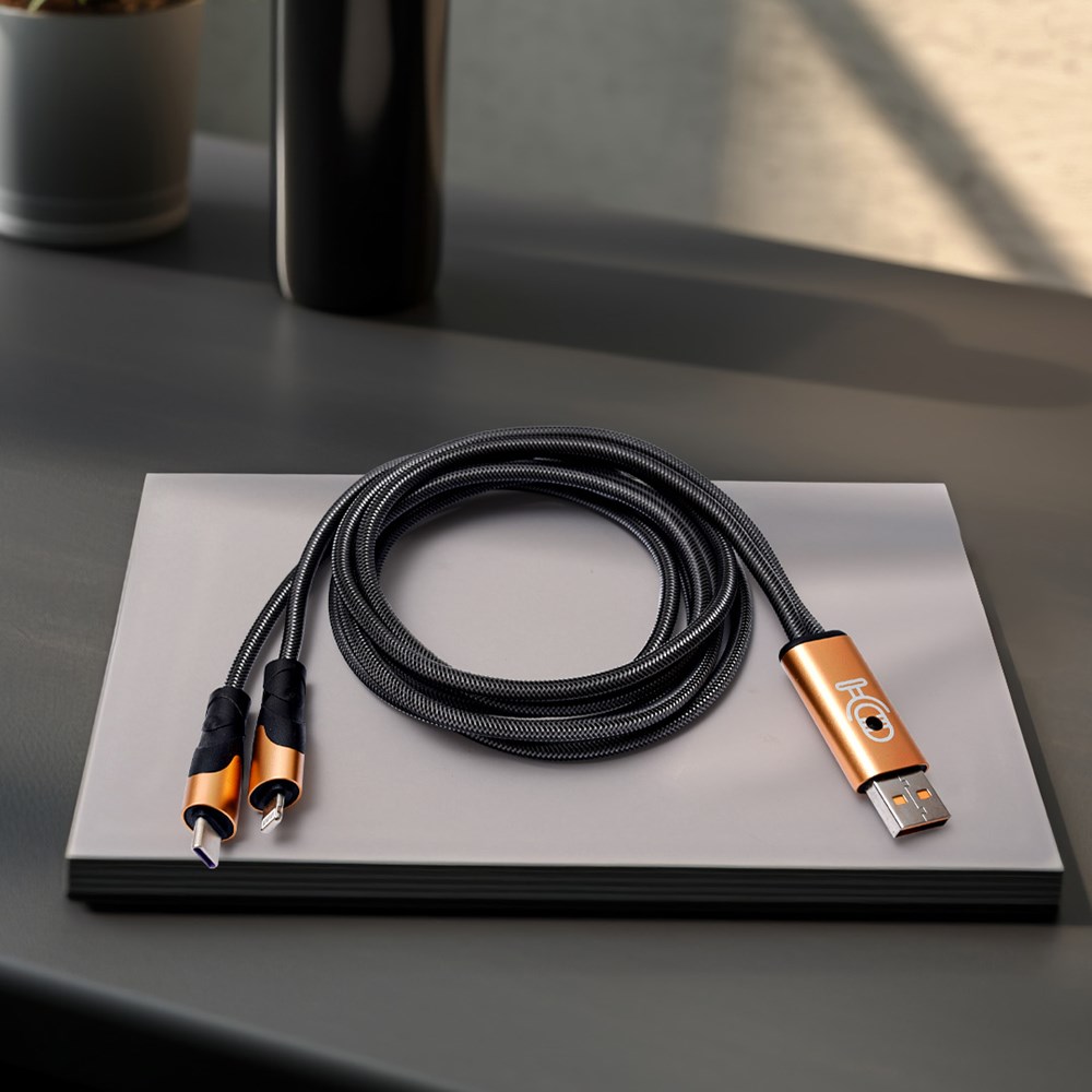  VoiceSync LED 2-in-1 Cable-Schwarz