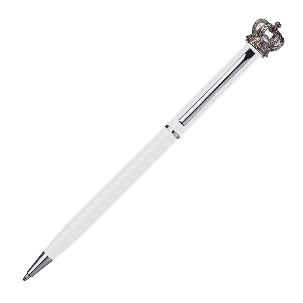 Kugelschreiber aus Metall mit Krone