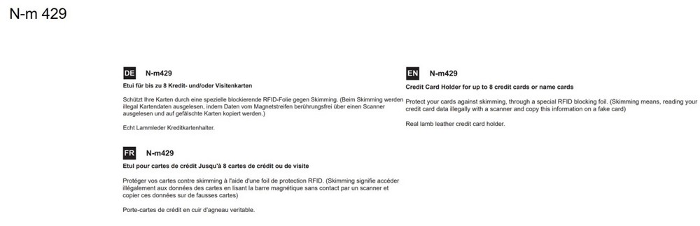RFID Lederetui