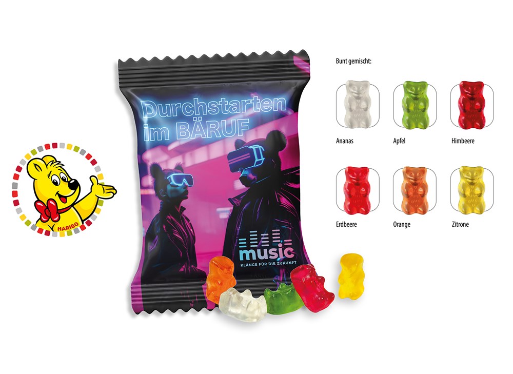 HARIBO Standardformen Werbetüte 10 g  ,  Inhalt:  HARIBO Smileys