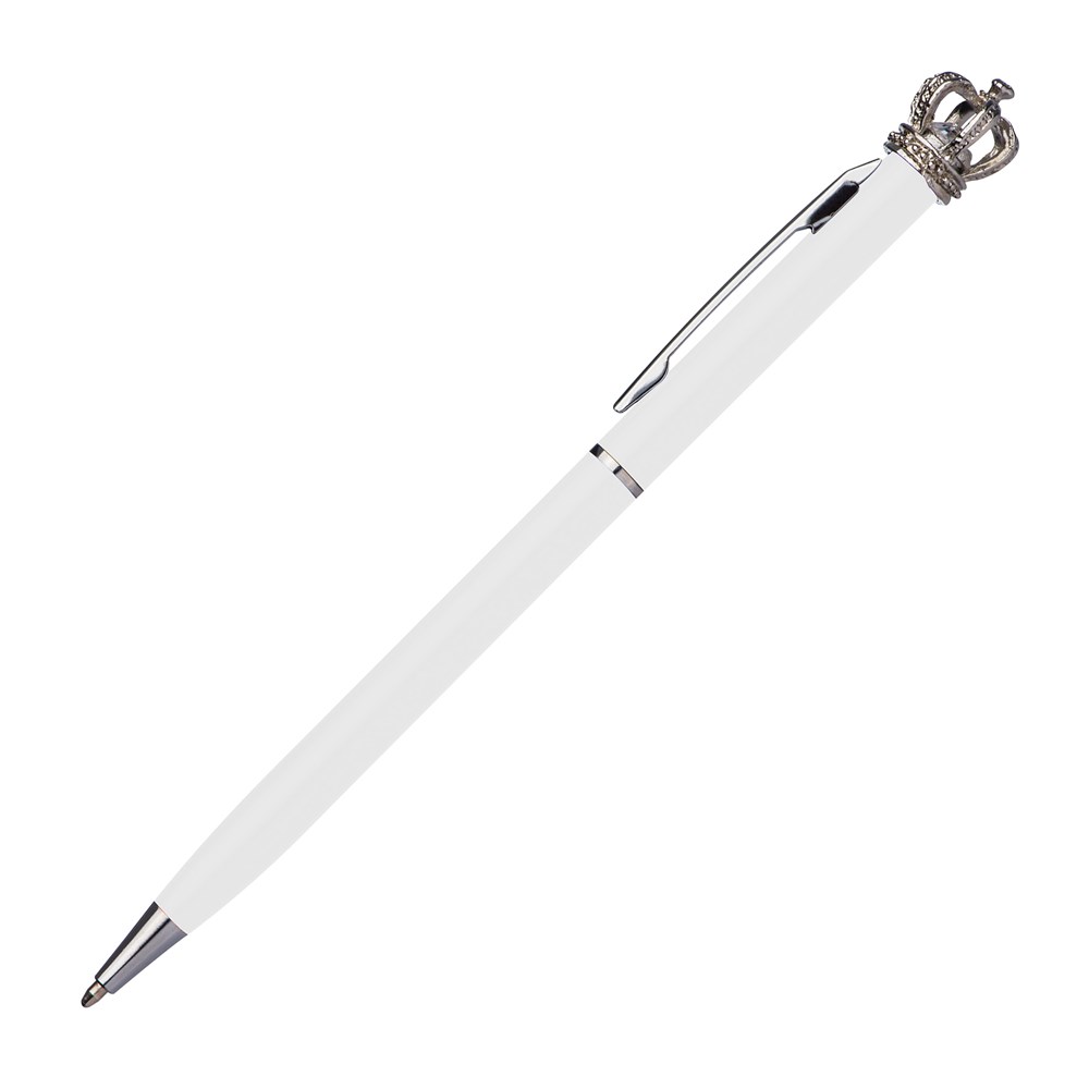 Kugelschreiber aus Metall mit Krone